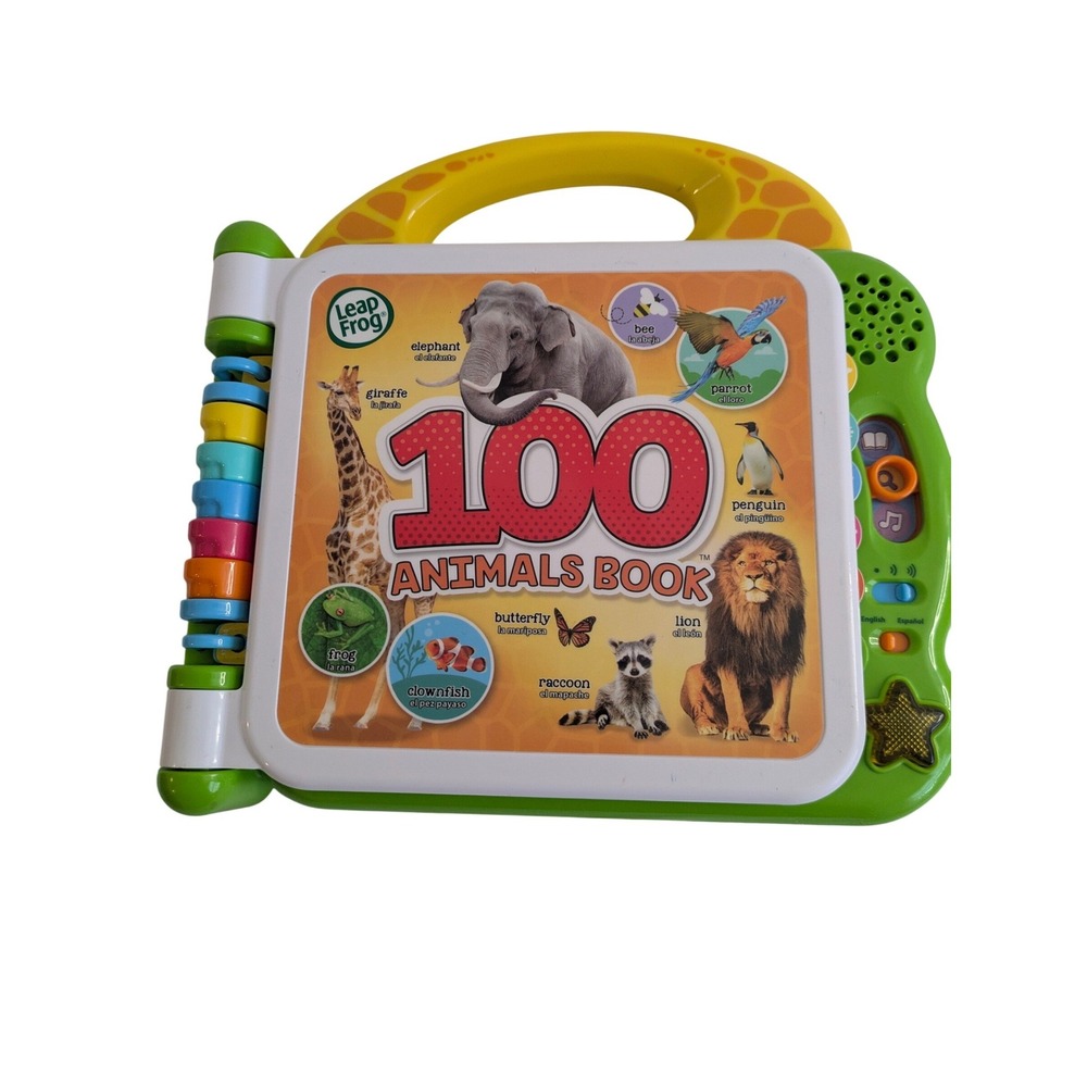 LeapFrog 100 Animals Book Bilingual English Spanish‎ Interactive Learning Toy
